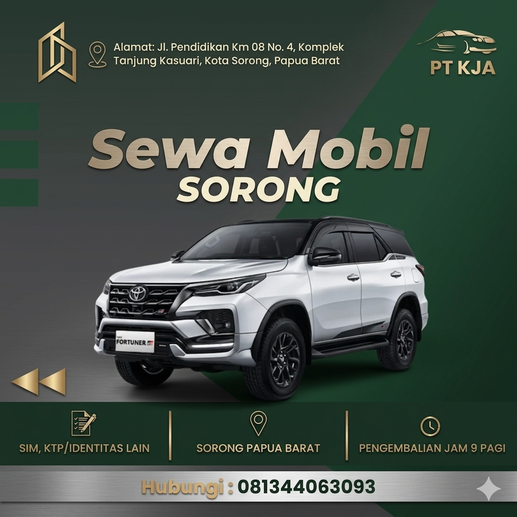 rental mobil sorong